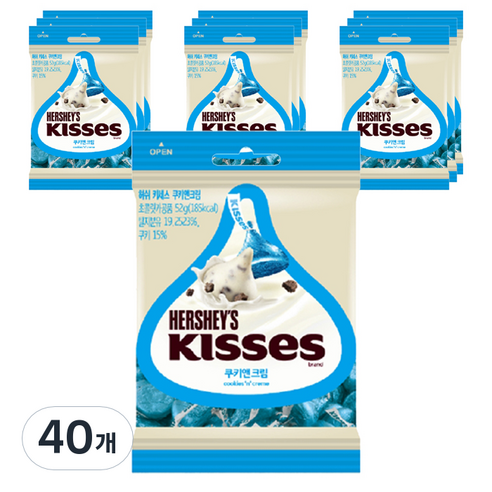 허쉬 키세스 쿠앤크크림, 52g, 40개
