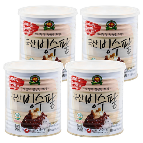 굿모닝서울 국산빙수팥, 850g, 4개