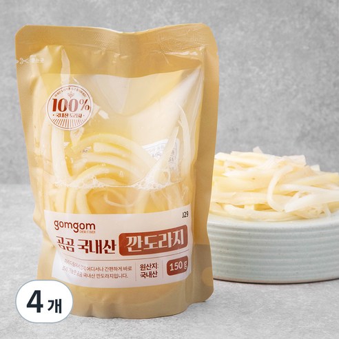 국내산 깐도라지, 150g, 4개