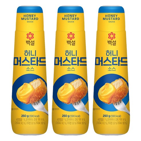 백설 허니머스터드 소스, 250g, 3개