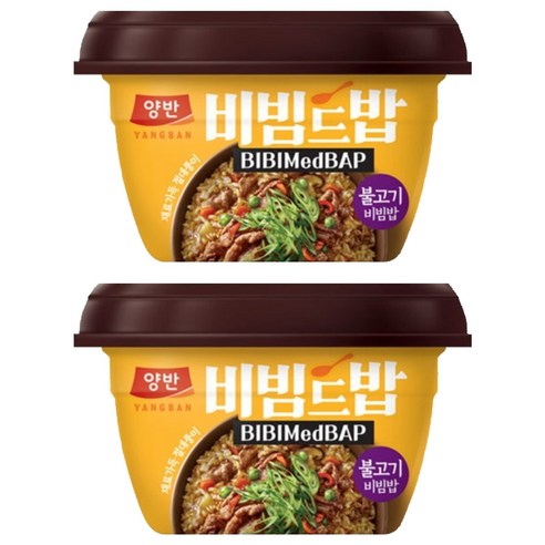 동원 양반 비빔드밥 불고기 비빔밥 컵, 271.5g, 2개