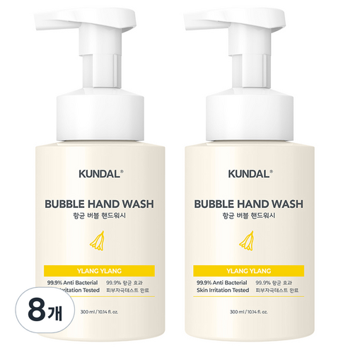 쿤달 버블 핸드워시 일랑일랑향, 300ml, 8개