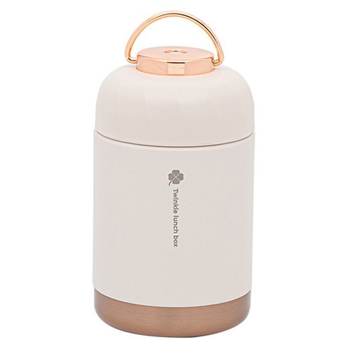 트윙고 뉴 트윙클 클로버 보온도시락 죽통, 브라운, 450ml