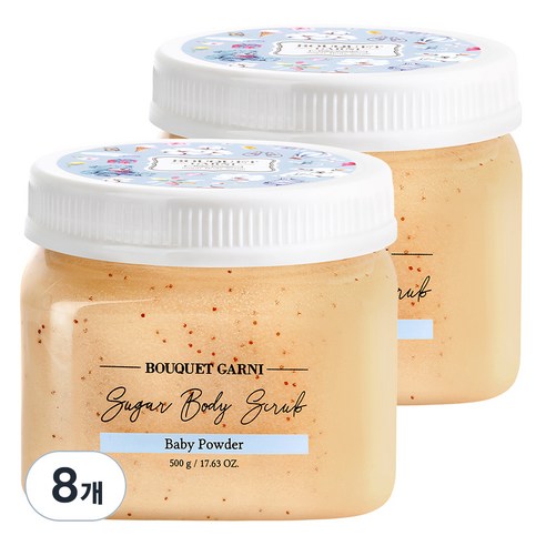 부케가르니 슈가 바디스크럽 베이비파우더, 500g, 8개