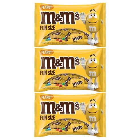 엠앤엠즈 피넛 펀사이즈 초콜릿, 500g, 3개