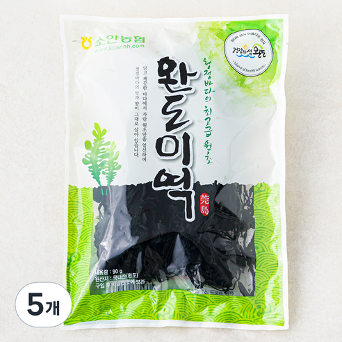 완도소안농협 완도미역, 90g, 5개