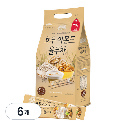 미토 호두아몬드율무차, 18g, 50개입, 6개