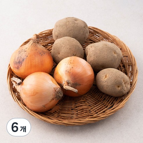 국내산 친환경 인증 국내산 감자&양파, 1.2kg, 6개