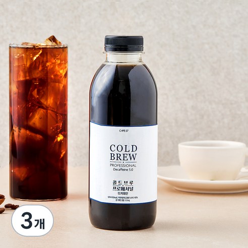 카페57 콜드브루 프로페셔널 디카페인 5.0, 500ml, 3개