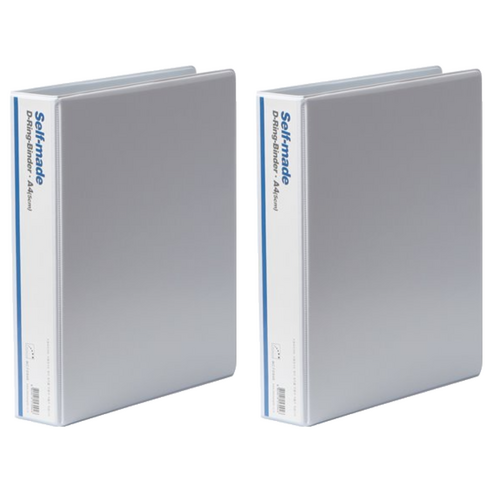 희망사무포인트 D링 바인더 5cm 라벨 3공 색상랜덤, 백색, 2개