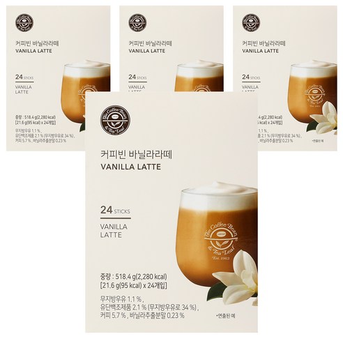 커피빈 바닐라라떼, 518.4g, 4개