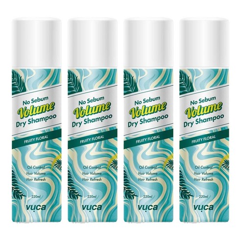 뷰카 노세범 볼륨 드라이샴푸 프루티 플로럴향, 220ml, 4개