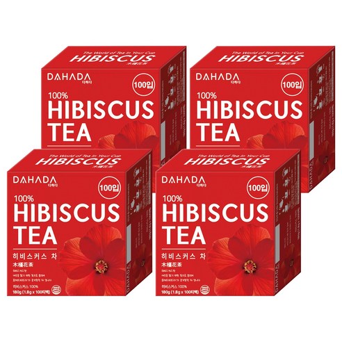 다하다 히비스커스 티백, 1.8g, 100개입, 4개