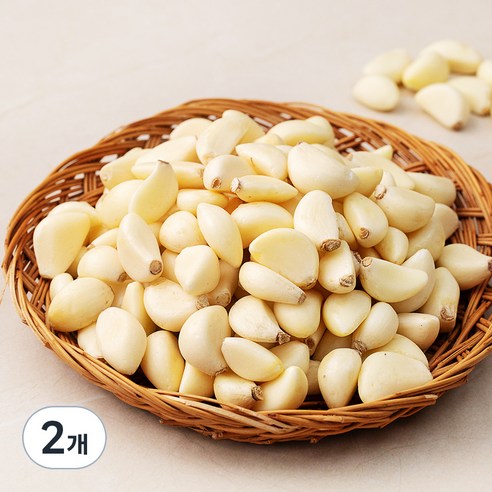 국내산 친환경 깐마늘, 800g, 2개