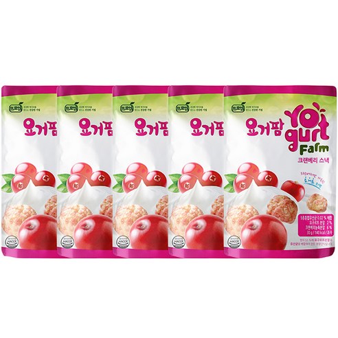 프로엠 요거팜 쌀로 만든 스낵 30g, 크렌베리맛, 5개입