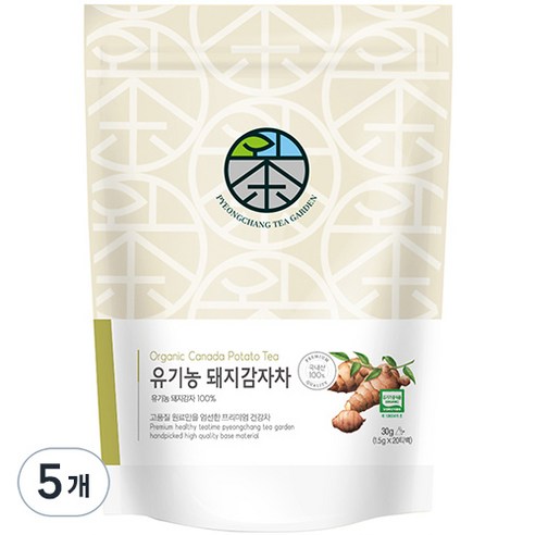 평창다원 유기농 돼지감자차 생분해 티백, 1.5g, 20개입, 5개