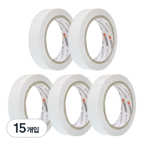 엠파이어 산업용 양면테이프 24mm x 20m, 화이트 반투명, 15개