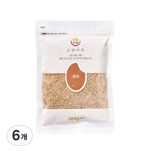 씨익 소반미반 현미, 500g, 6개