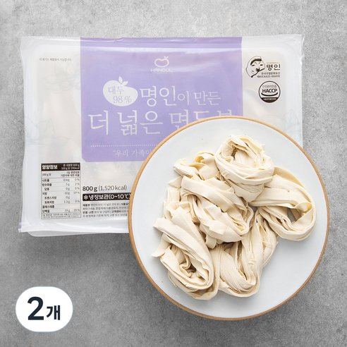 한둘 명인이 만든 더 넓은 면두부, 800g, 2개