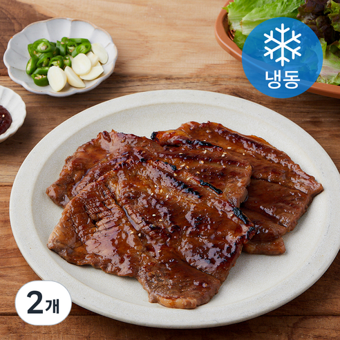 엄마밥상 칼집목살 양념 구이 (냉동), 1kg, 2개