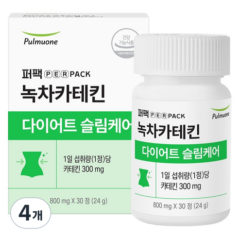 퍼팩 풀무원 퍼팩 녹차카테킨 다이어트슬림케어 24g, 4개, 30정