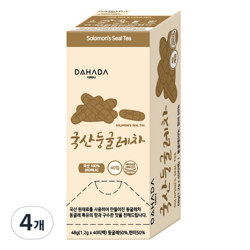 다하다 국산 둥굴레차, 1.2g, 40개입, 4개
