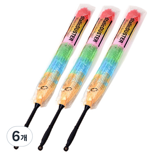 리버그린 무지개 먼지 털이개 특, 블랙, 6개