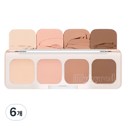 릴리바이레드 무드잇 팔레트 AD 2.8g, 03 뉴트럴잇, 6개