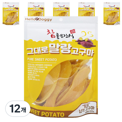 참좋은간식 그대로 말랑 고구마 건조간식, 고구마맛, 250g, 12개