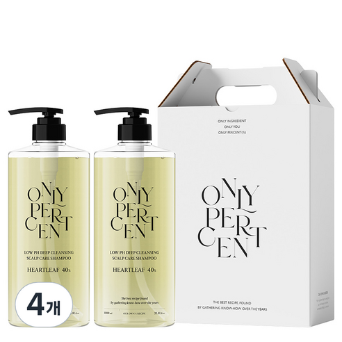 온리퍼센트 어성초 40 샴푸+샴푸 선물포장 1000ml, 4개