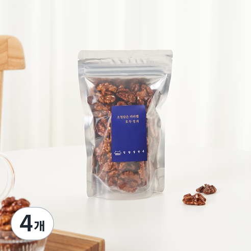 청담설한옥 수제 조청담은 캬라멜 호두정과, 60g, 4개