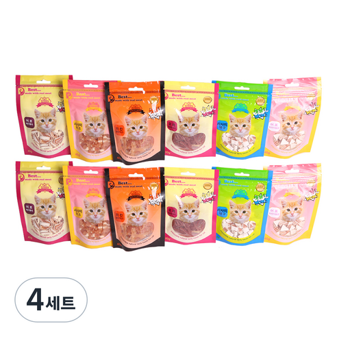 캣몽 고양이 간식 6종 혼합세트 40 g, 4세트