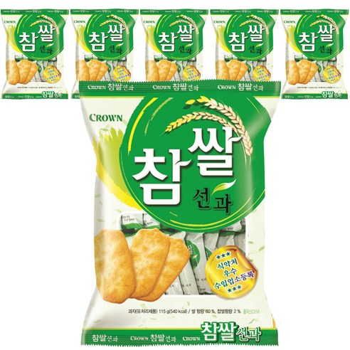 크라운 참쌀선과, 115g, 6개