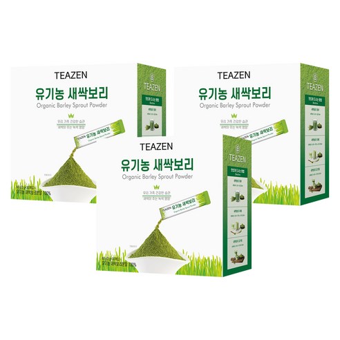 티젠 유기농 새싹보리 분말스틱, 60g, 3개