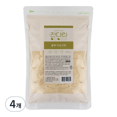 잔다리 검은콩 블랙 미숫가루, 500g, 4개