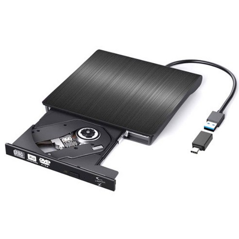 림스테일 USB3.0 외장형 ODD 노트북외장 CD롬 + C타입 젠더 세트, LM-19