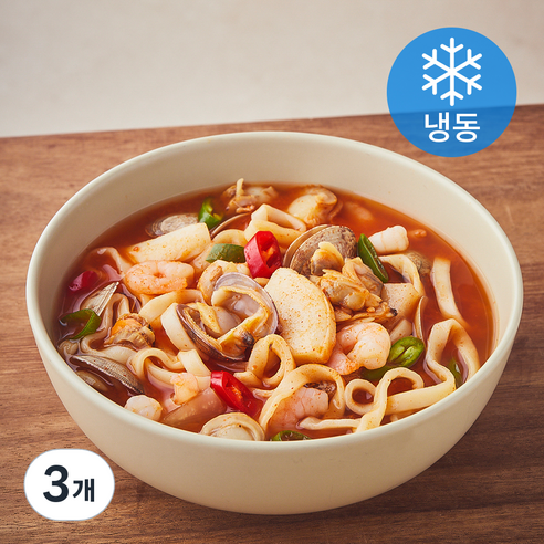 조선전골 칼칼 얼큰 해물 장칼국수 (냉동), 3개, 950g