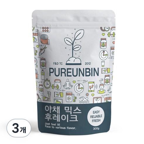푸른빈 라면 건더기 스프 야채 믹스 후레이크, 300g, 3개