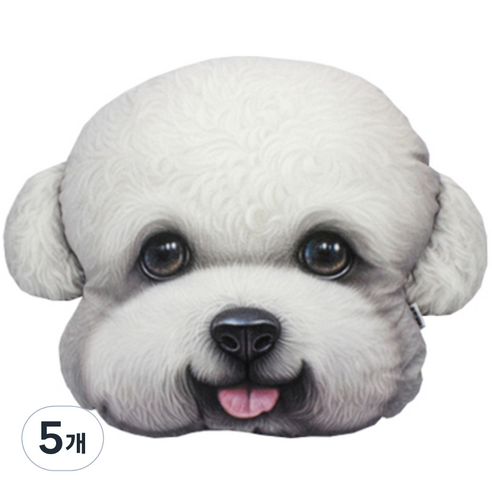 삼에스 X-DOLLS 3D 차량용 목쿠션, XD123T (화이트푸들), 5개