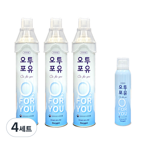 오투포유 휴대용 산소캔 816ml 3p + 220ml 세트, 4세트