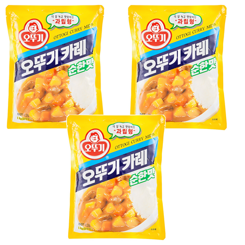 오뚜기 카레 순한맛, 1kg, 3개