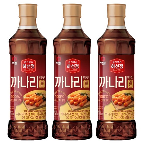 하선정 까나리 액젓골드, 400g, 3개