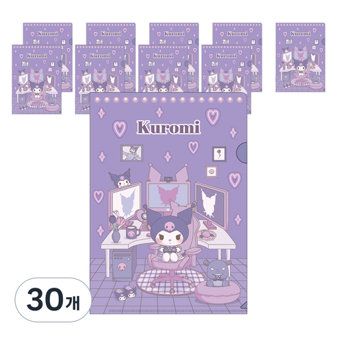 산리오 L 홀더 쿠로미 room, 퍼플, 30개