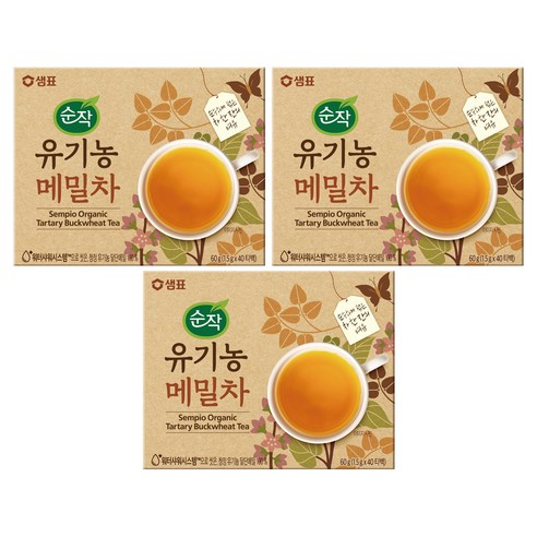 순작 유기농 메밀차, 1.5g, 40개입, 3개