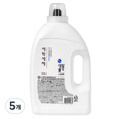 크리오 생활물가 세탁세제 계량컵 일반드럼겸용, 2.5L, 5개