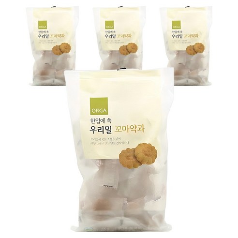올가홀푸드 한입에 쏙 우리밀 꼬마약과, 400g, 4개