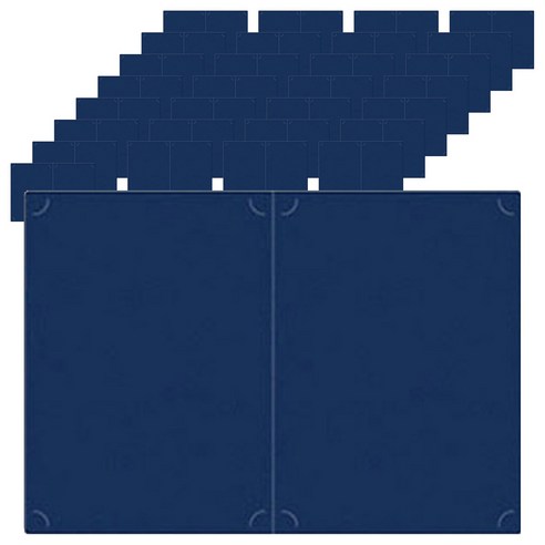 다니엘문구 매직패브릭 종이상장 케이스 끼움식 A4 무지 220g, 청색, 60개