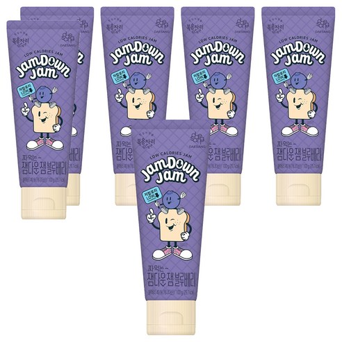 복음자리 짜먹는 잼다운잼 블루베리, 100g, 6개