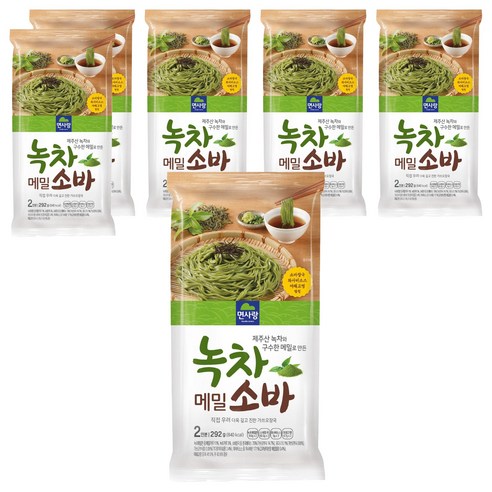 면사랑 녹차 메밀 소바, 292g, 6개