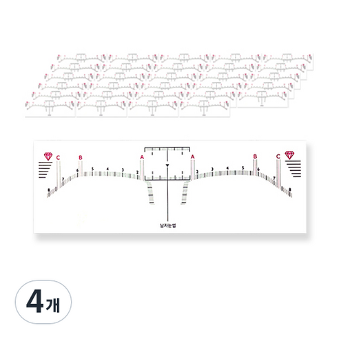 눈썹 디자인 스티커자 50p, 남자눈썹, 4개